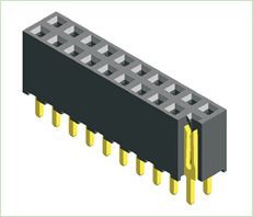 2.0mm Female Header Dual Row H6.35