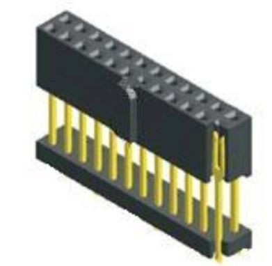 2.54mm Female Header Add Plastic H=19.5mm